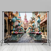 Stein Weg Bunt Schloss Glücklich Ostern Hintergrund